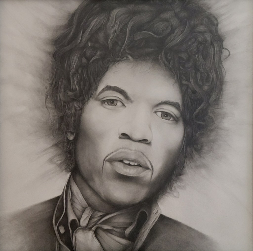 Jimi, Pencil, 16in x 16in