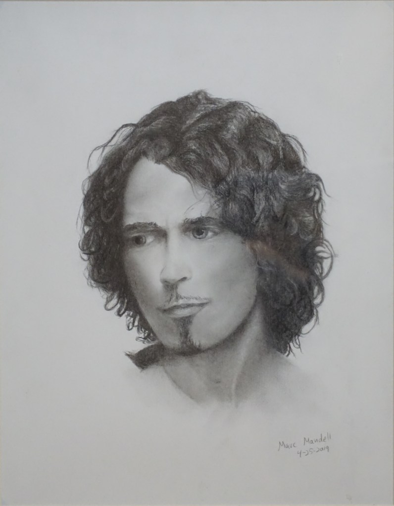 Chris Cornell, Charcoal and Pencil, 11in x 14in