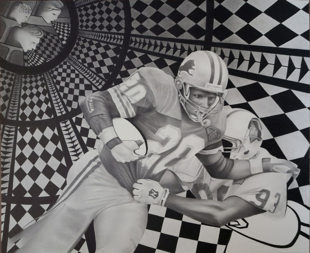 Perpetual Motion, Charcoal and Pencil, 17in x 14in