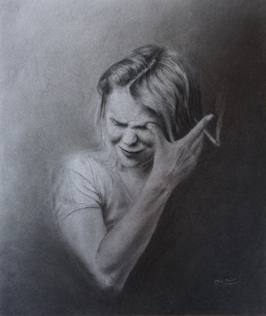 Teshuva (Return), Charcoal, 14in x 17in