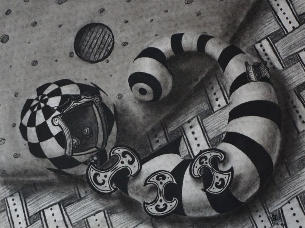 Moonlight Impression, Charcoal, 14in x 11in